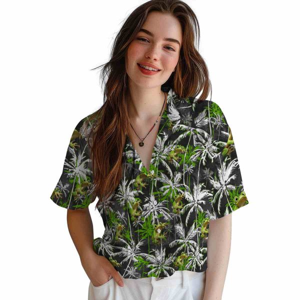 Frog Palm Pattern Hawaiian Shirt Trendy