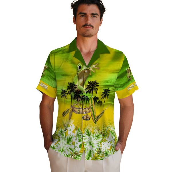 Frog Tropical Canoe Hawaiian Shirt High quality