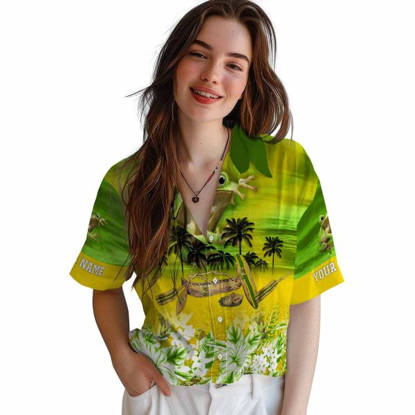 Frog Tropical Canoe Hawaiian Shirt Trendy