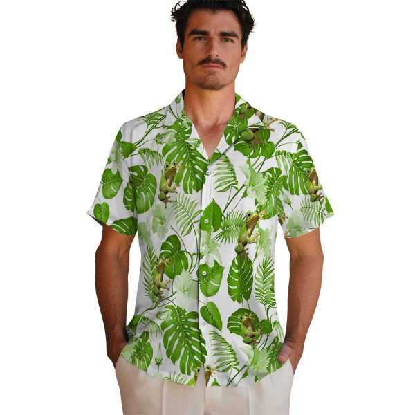 Frog Tropical Plants Hawaiian Shirt High quality