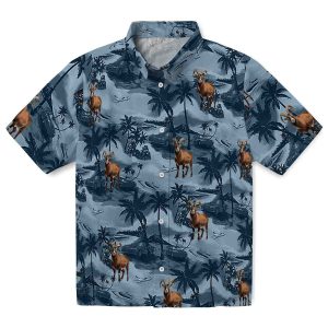 Goat Coastal Palms Hawaiian Shirt Best selling