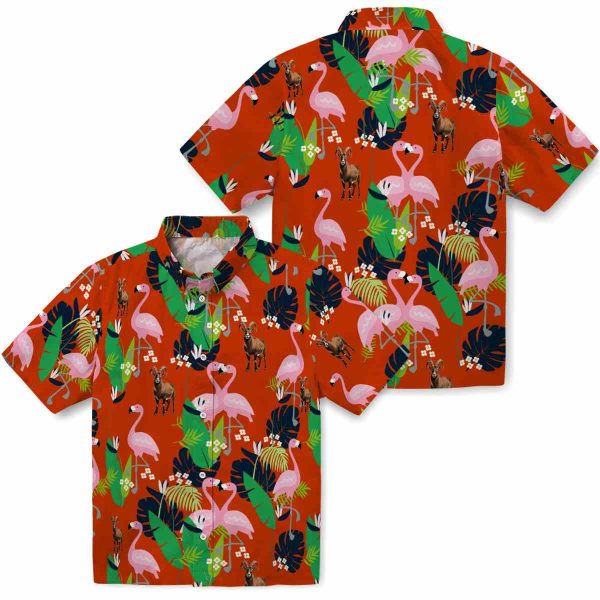 Goat Flamingo Foliage Hawaiian Shirt Latest Model