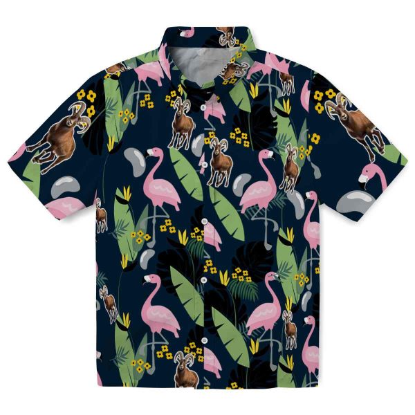 Goat Flamingo Leaves Hawaiian Shirt Best selling