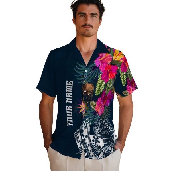 Goat Floral Polynesian Hawaiian Shirt High quality