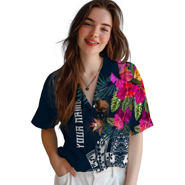 Goat Floral Polynesian Hawaiian Shirt Trendy