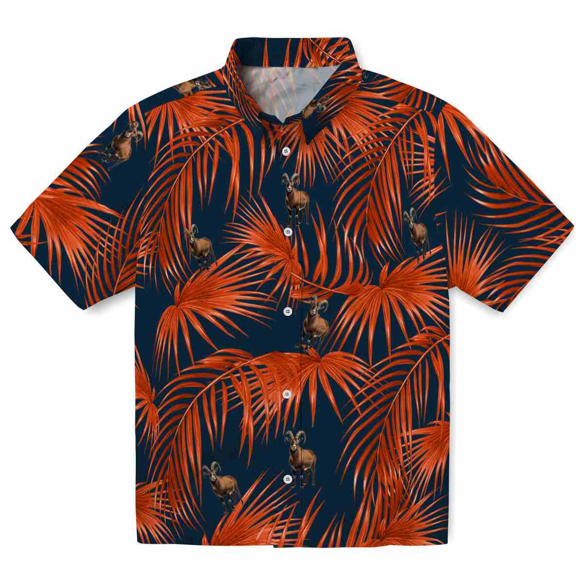 Goat Leafy Palms Hawaiian Shirt Best selling