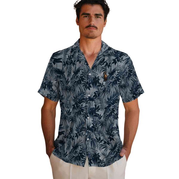 Goat Leafy Pattern Hawaiian Shirt High quality