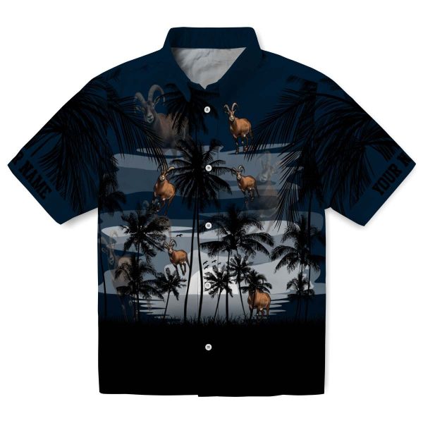 Goat Sunset Scene Hawaiian Shirt Best selling