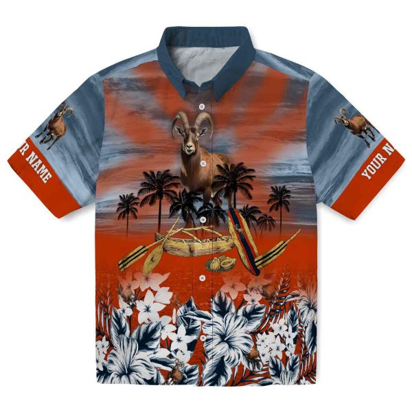 Goat Tropical Canoe Hawaiian Shirt Best selling