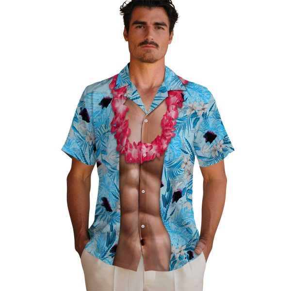 Godzilla Chest Illusion Hawaiian Shirt High quality