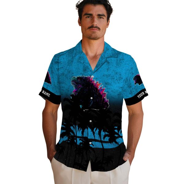 Godzilla Sunset Pattern Hawaiian Shirt High quality