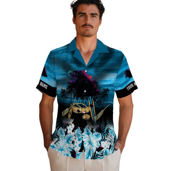 Godzilla Tropical Canoe Hawaiian Shirt High quality