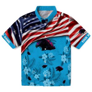 Godzilla US Flag Hibiscus Hawaiian Shirt Best selling