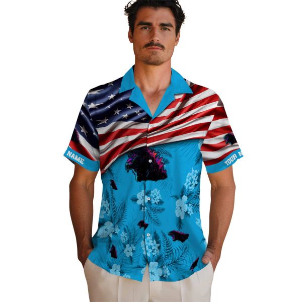 Godzilla US Flag Hibiscus Hawaiian Shirt High quality