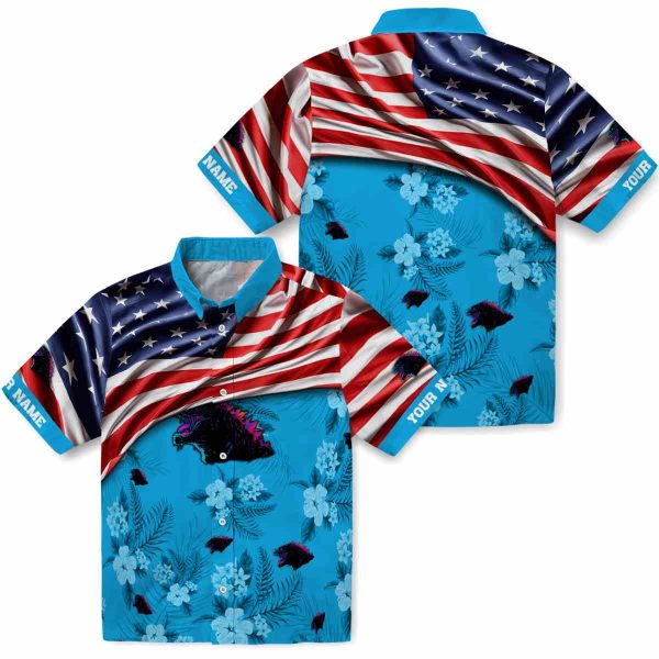 Godzilla US Flag Hibiscus Hawaiian Shirt Latest Model