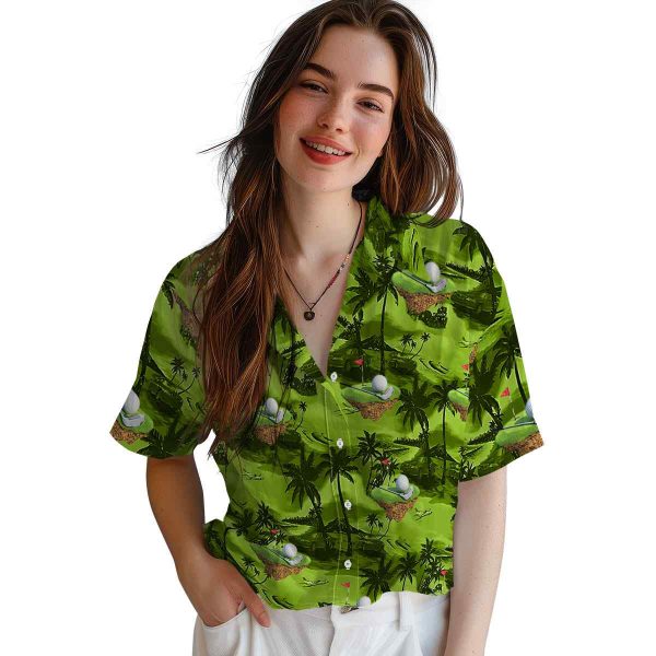 Golf Coastal Palms Hawaiian Shirt Trendy