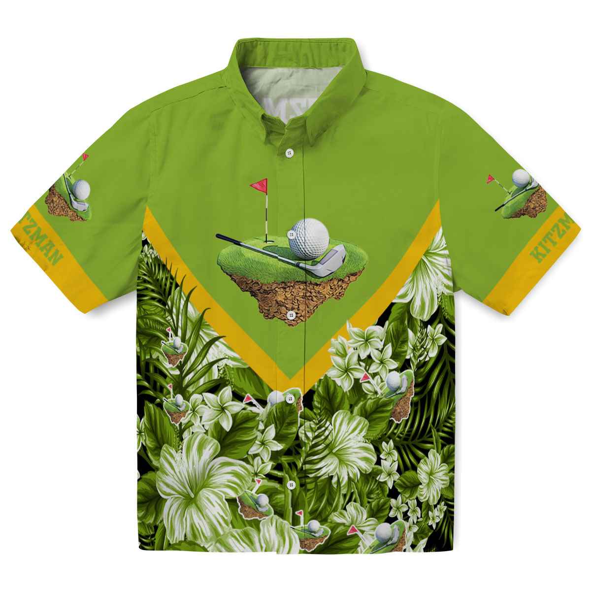 Golf Floral Chevron Hawaiian Shirt Best selling