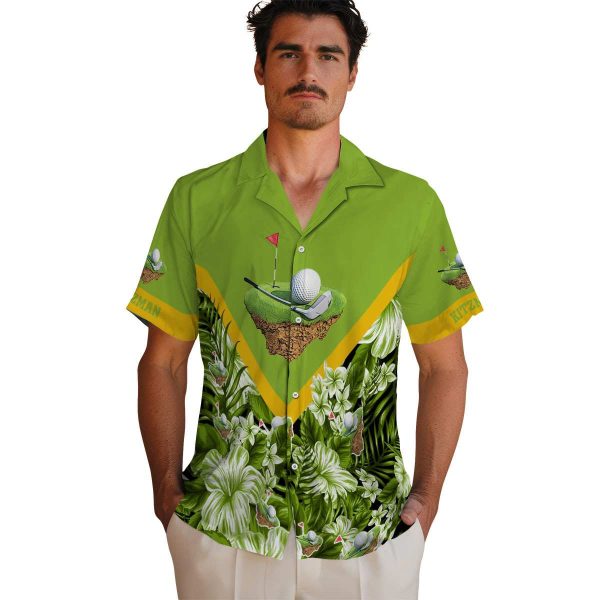 Golf Floral Chevron Hawaiian Shirt High quality