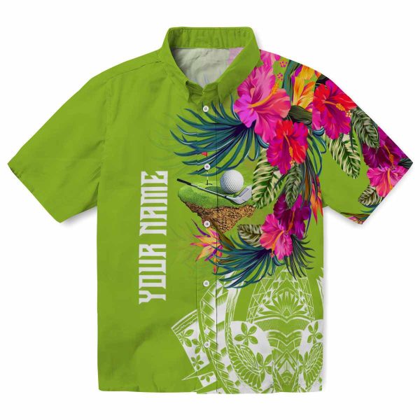 Golf Floral Polynesian Hawaiian Shirt Best selling