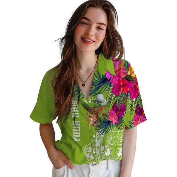 Golf Floral Polynesian Hawaiian Shirt Trendy