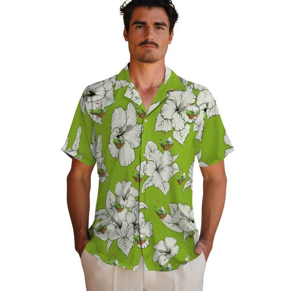 Golf Hibiscus Blooms Hawaiian Shirt High quality