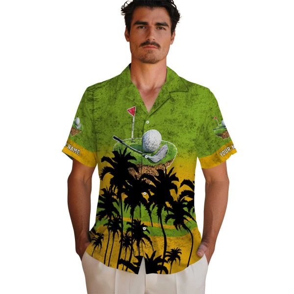 Golf Sunset Pattern Hawaiian Shirt High quality