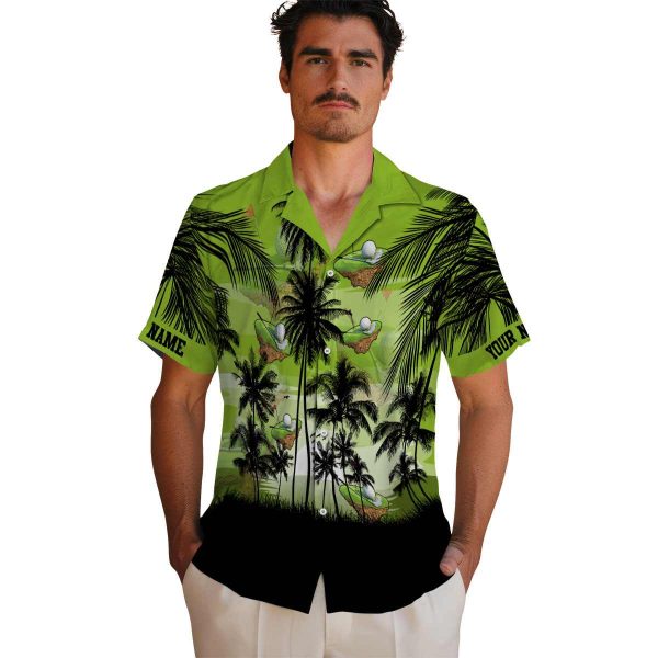 Golf Sunset Scene Hawaiian Shirt High quality