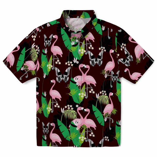 Goth Flamingo Foliage Hawaiian Shirt Best selling