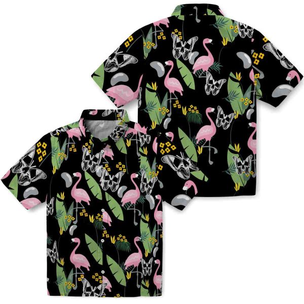 Goth Flamingo Leaves Hawaiian Shirt Latest Model