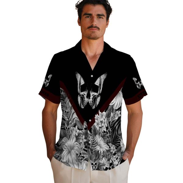 Goth Floral Chevron Hawaiian Shirt High quality