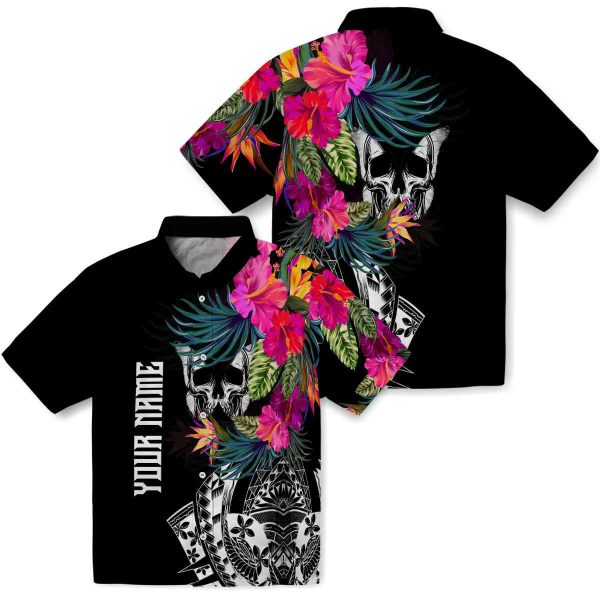 Goth Floral Polynesian Hawaiian Shirt Latest Model