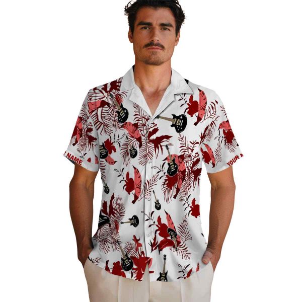 Guitar Botanical Theme Hawaiian Shirt High quality