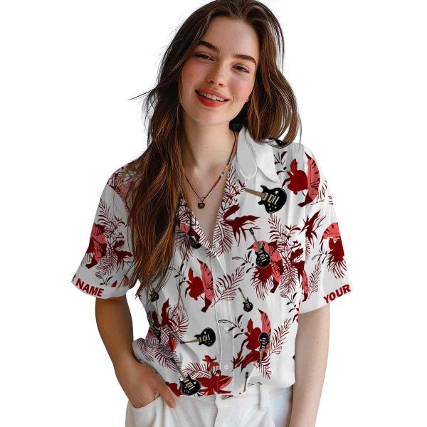 Guitar Botanical Theme Hawaiian Shirt Trendy