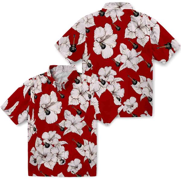 Guitar Hibiscus Blooms Hawaiian Shirt Latest Model