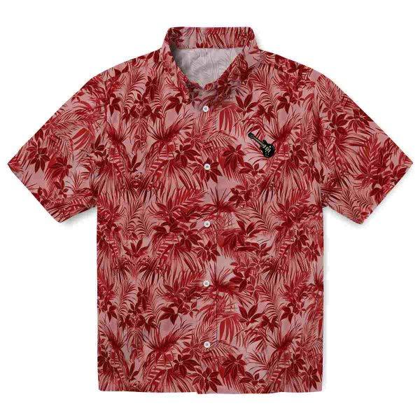Guitar Leafy Pattern Hawaiian Shirt Best selling