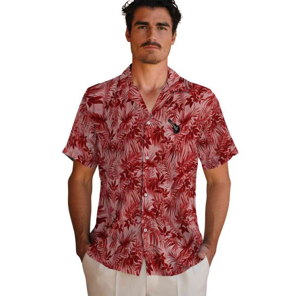Guitar Leafy Pattern Hawaiian Shirt High quality