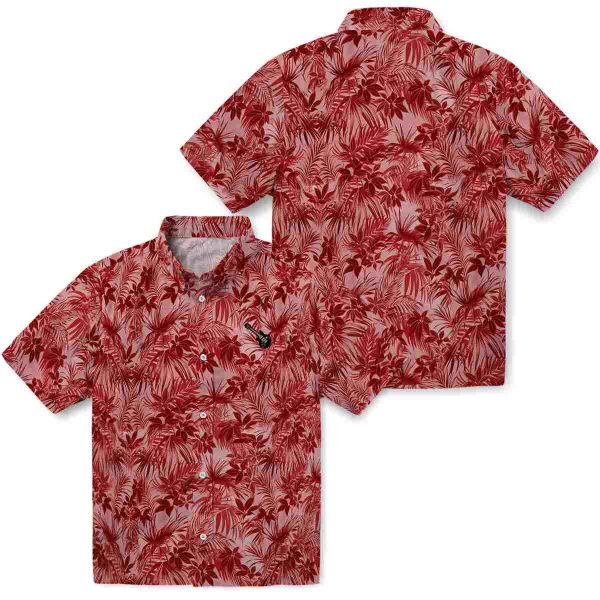 Guitar Leafy Pattern Hawaiian Shirt Latest Model