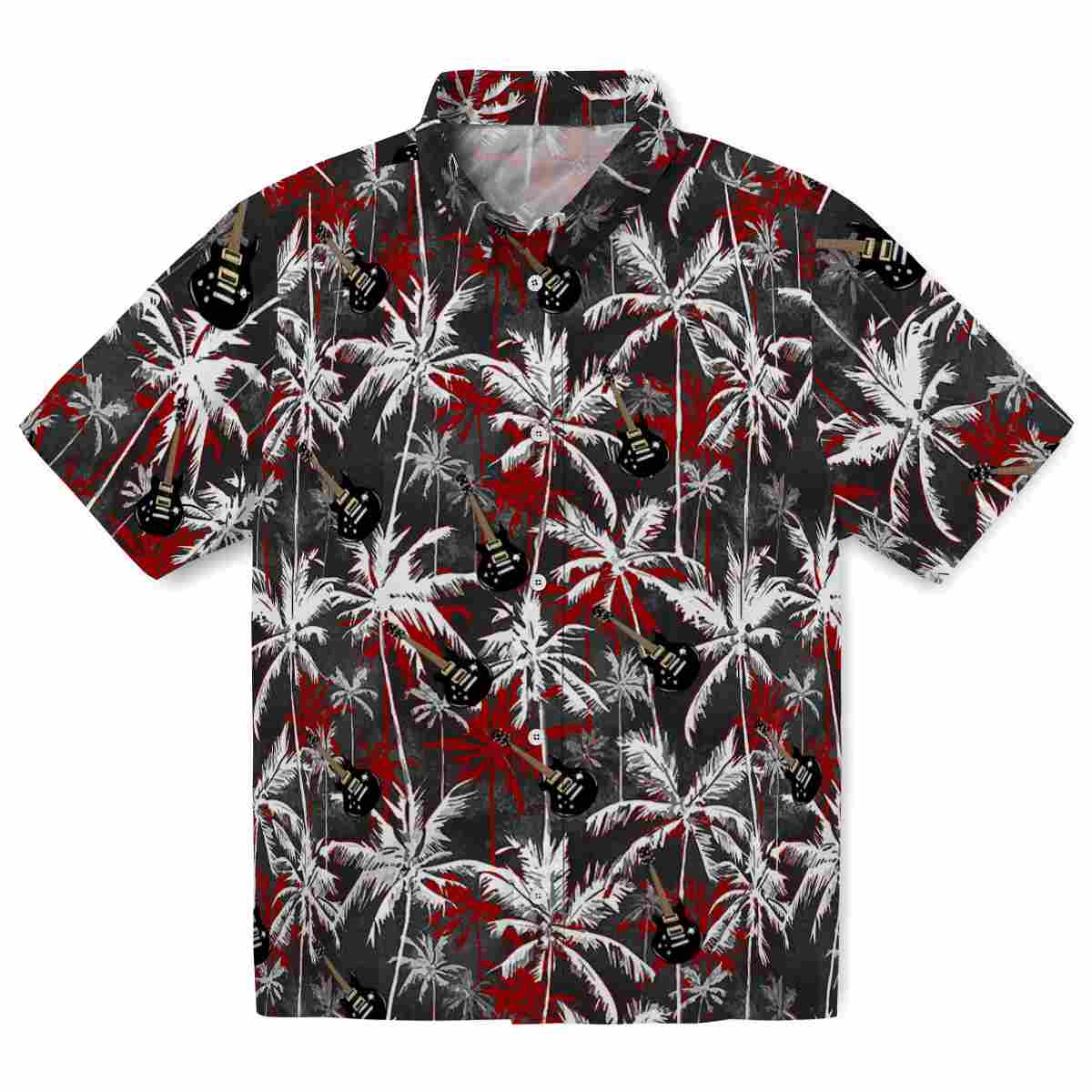 Guitar Palm Pattern Hawaiian Shirt Best selling