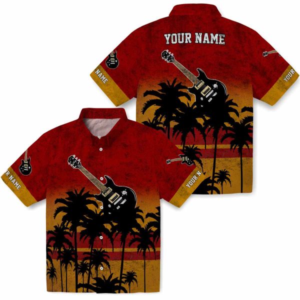 Guitar Sunset Pattern Hawaiian Shirt Latest Model