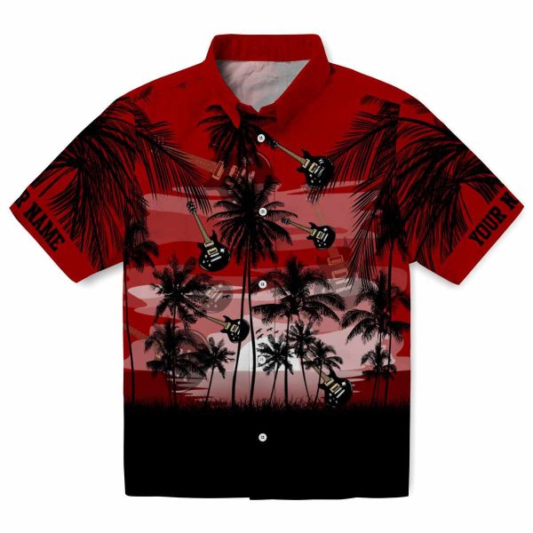 Guitar Sunset Scene Hawaiian Shirt Best selling