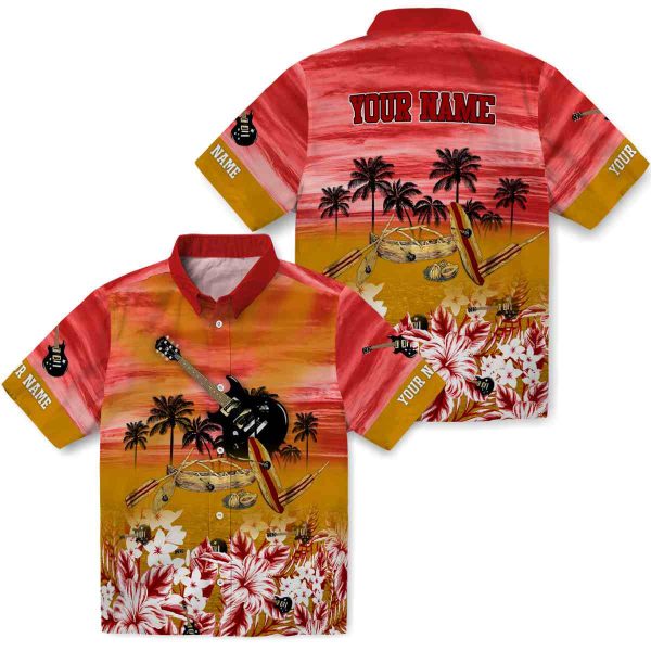 Guitar Tropical Canoe Hawaiian Shirt Latest Model