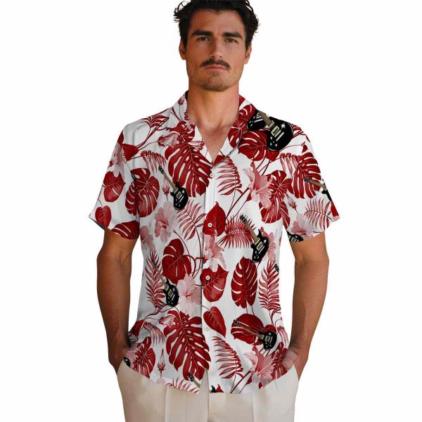 Guitar Tropical Plants Hawaiian Shirt High quality