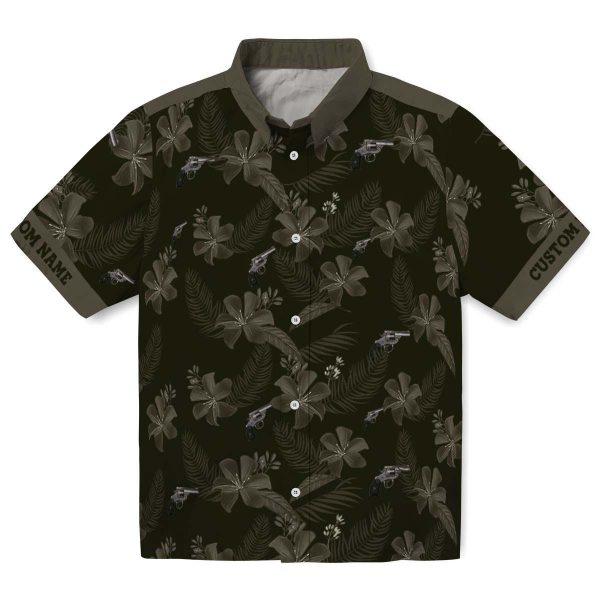 Gun Botanical Print Hawaiian Shirt Best selling