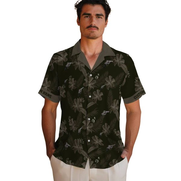 Gun Botanical Print Hawaiian Shirt High quality