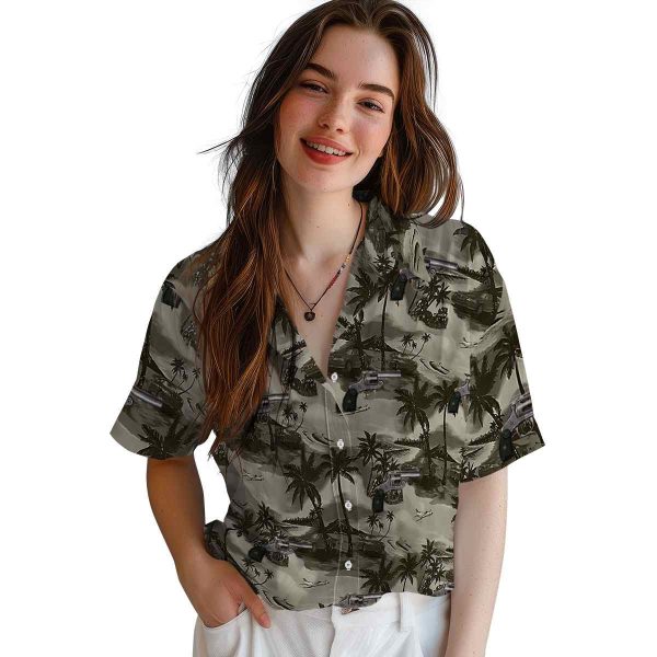 Gun Coastal Palms Hawaiian Shirt Trendy