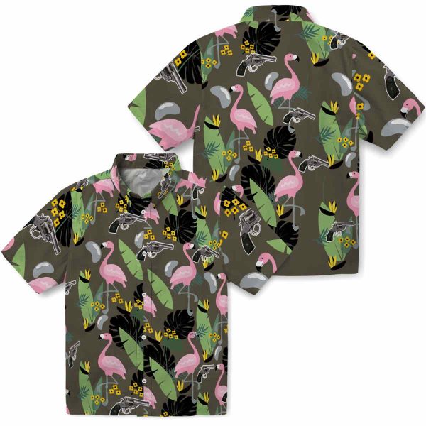 Gun Flamingo Leaves Hawaiian Shirt Latest Model