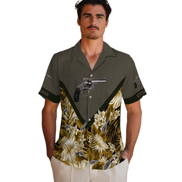 Gun Floral Chevron Hawaiian Shirt High quality