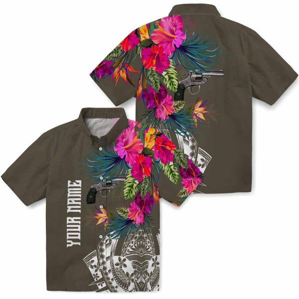 Gun Floral Polynesian Hawaiian Shirt Latest Model