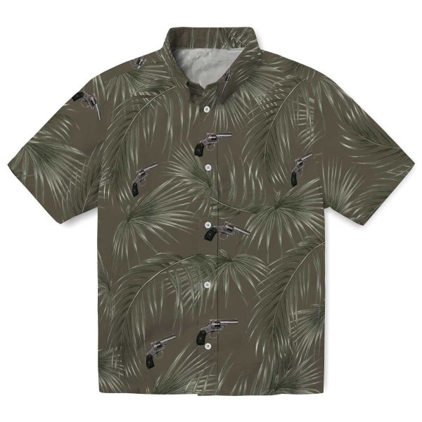 Gun Leafy Palms Hawaiian Shirt Best selling