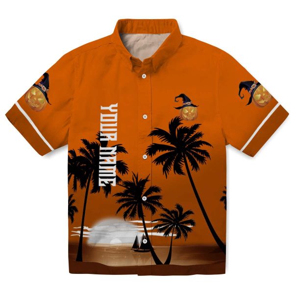 Halloween Beach Sunset Hawaiian Shirt Best selling